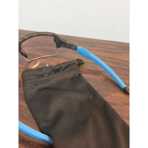 Oakley OY8015 Half-Rim No Prescription Eyeglasses Blue & Black Frame Soft Pouch - Picture 6 of 7